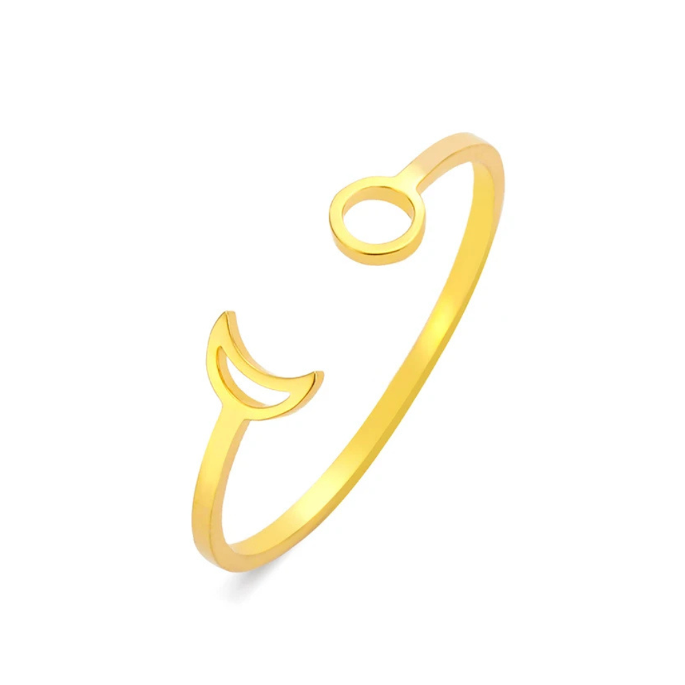 Bague Soleil et Lune Minimaliste