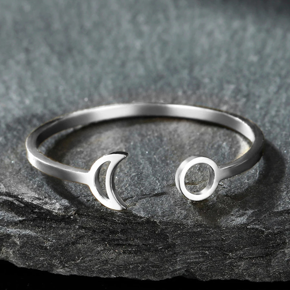 Bague Soleil et Lune Minimaliste