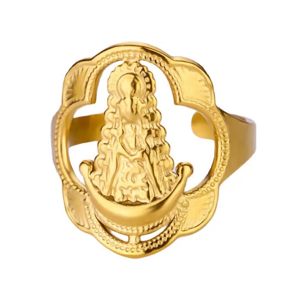 Bague Vierge Marie Dorée
