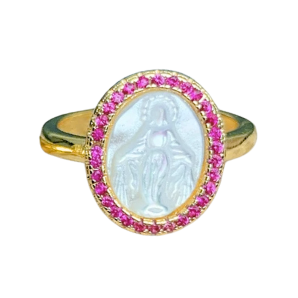 Bague Vierge Marie Nacre