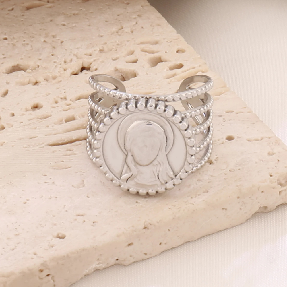 Bague Visage Vierge Marie