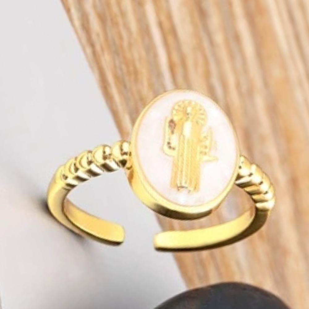 Bague Vierge Marie Paillette