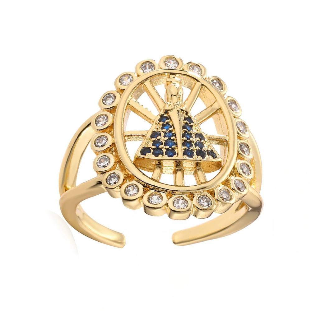 Bague Vierge Marie Halo