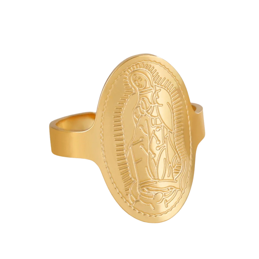 Bague Vierge Marie Acier Inoxydable