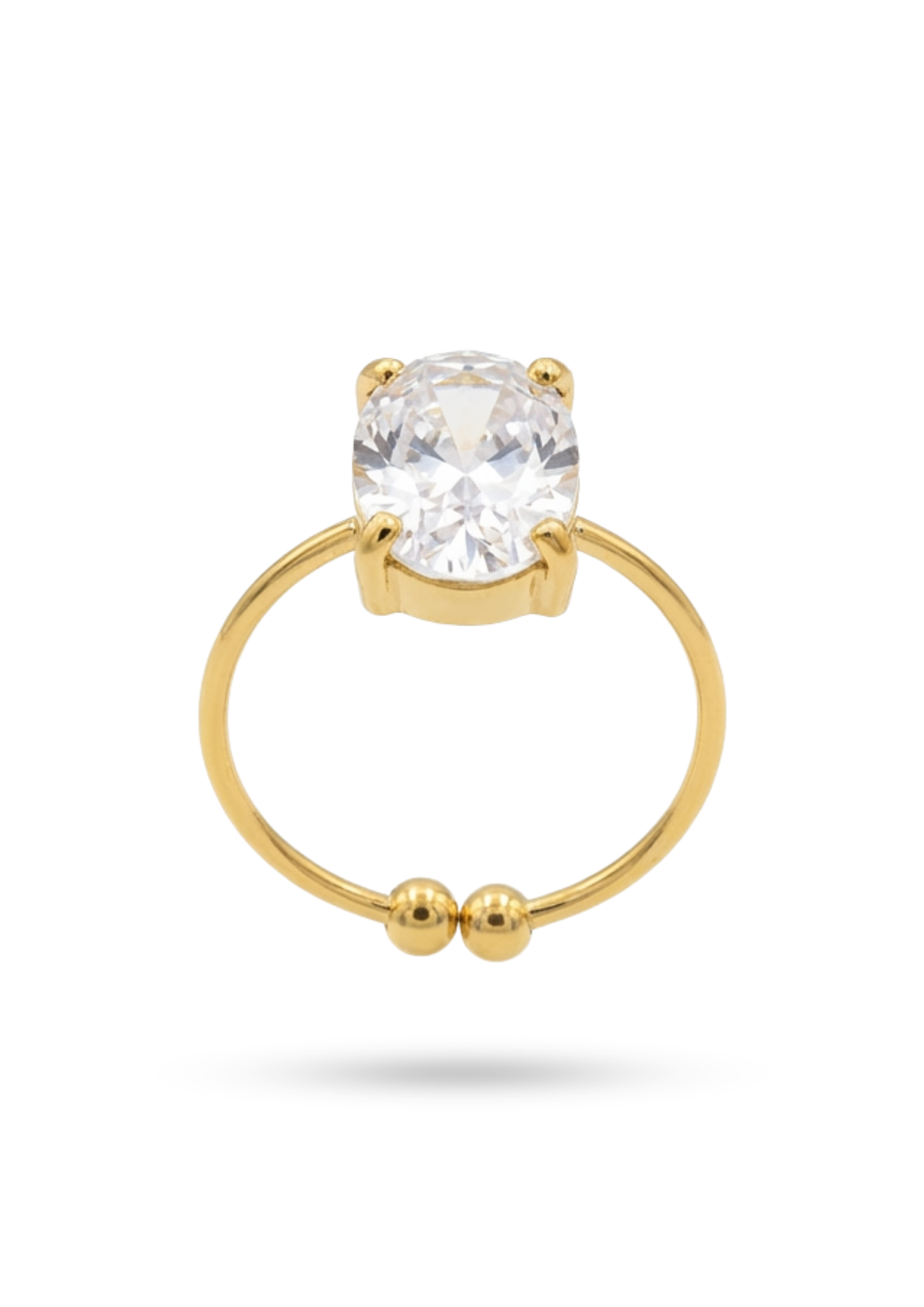 Bague Fine Gros Solitaire or