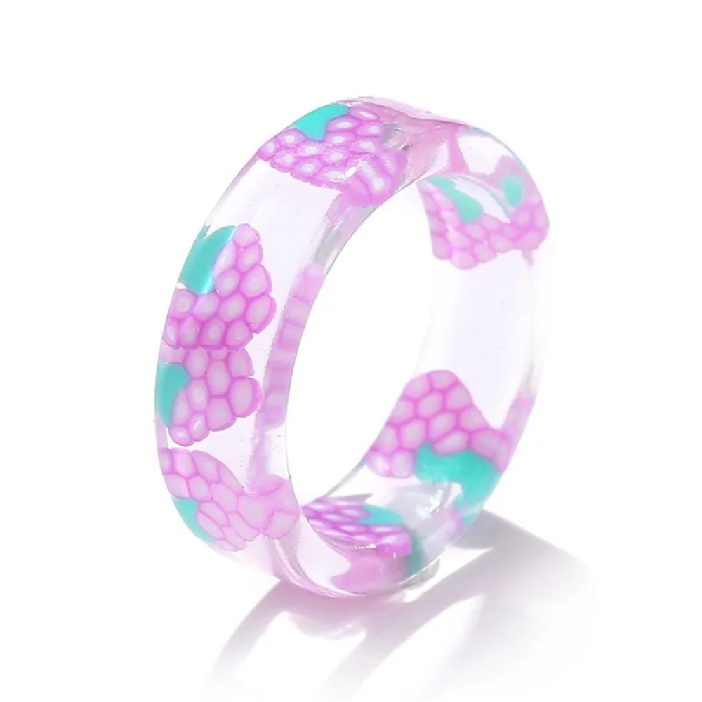 bague raisin transparente