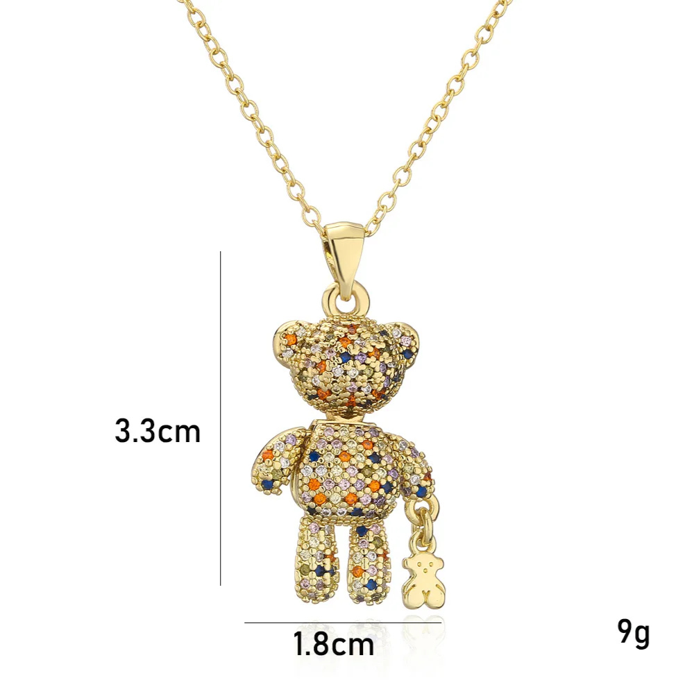 Collier Ours Or couleur