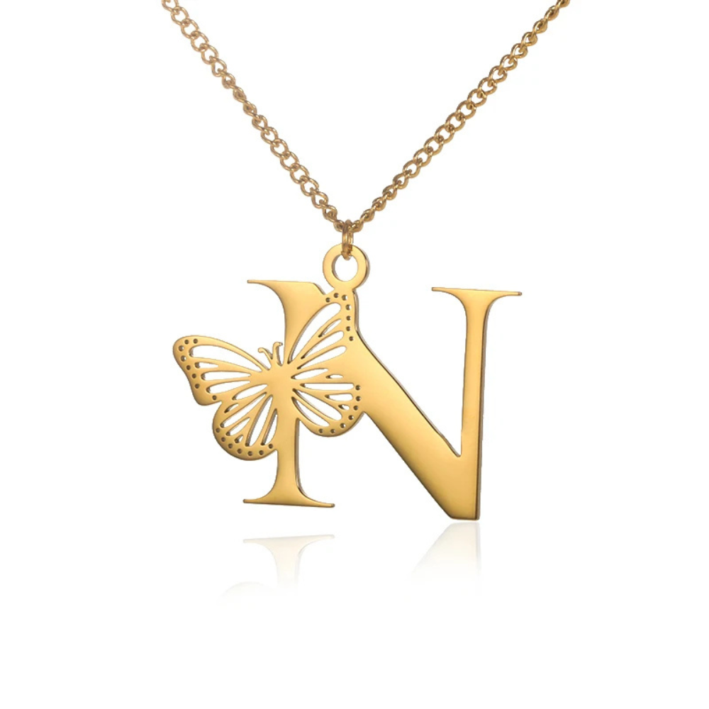 Collier Initiale Papillon n