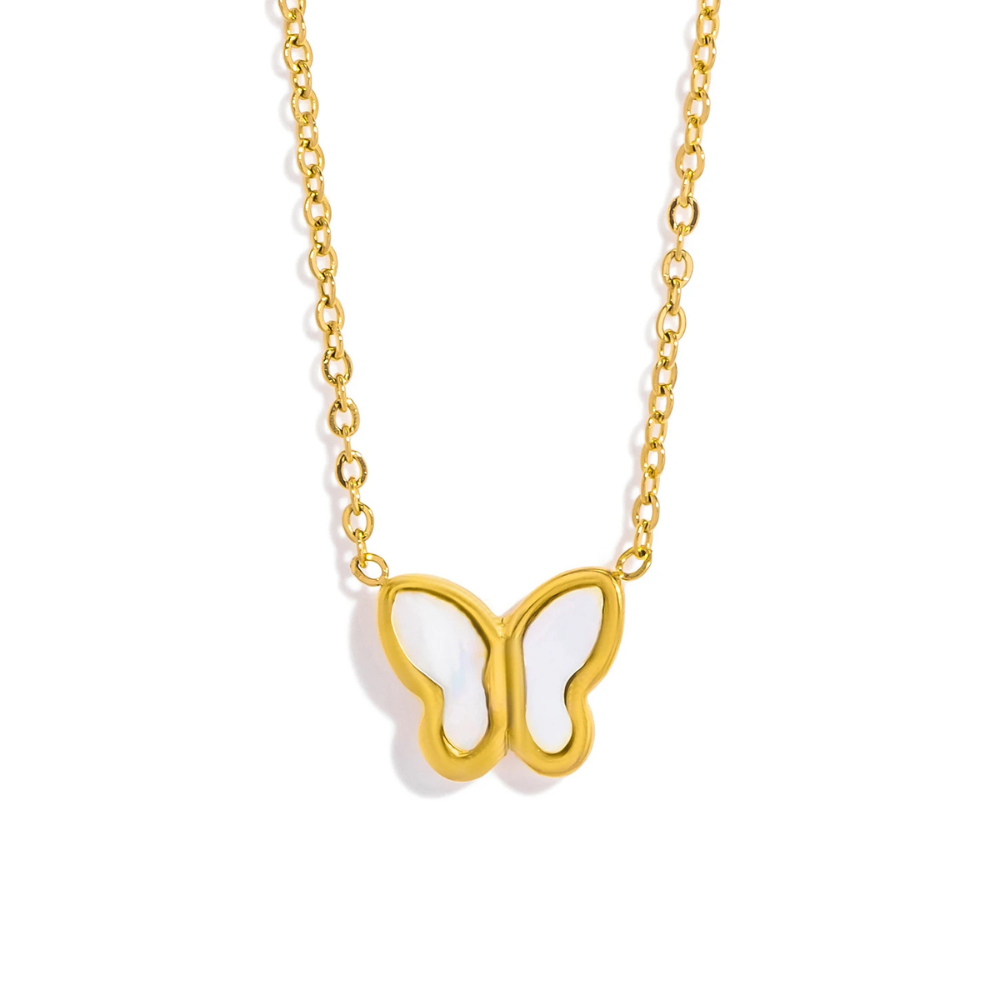 Collier Papillon Nacre