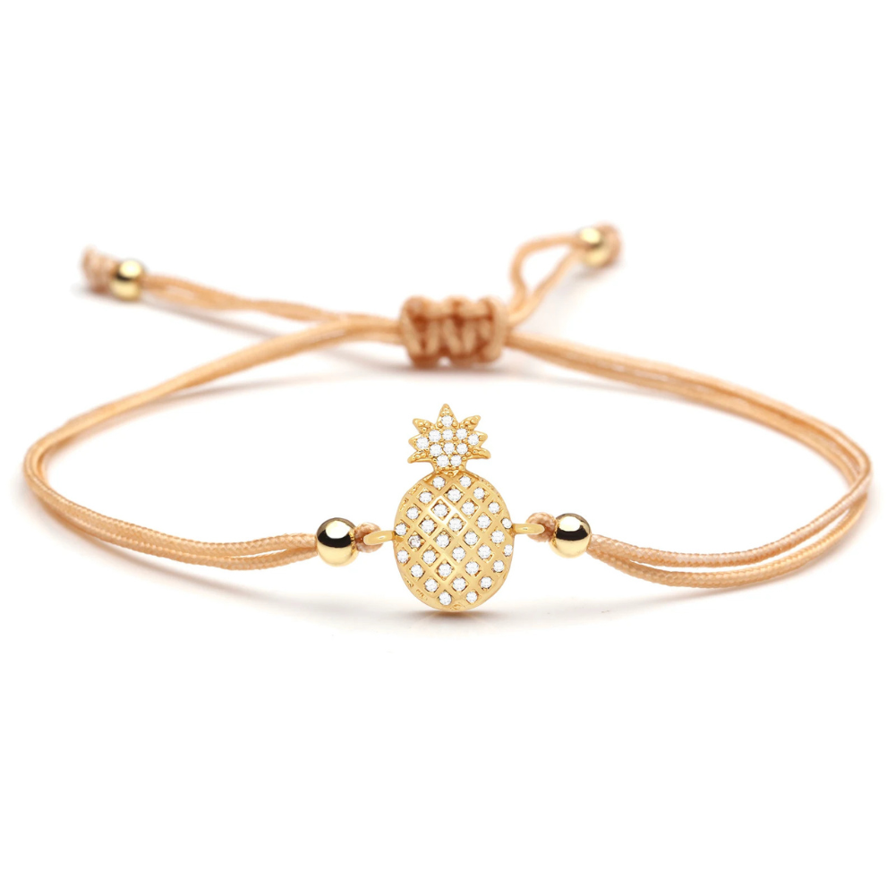Bracelet Ananas Cordon or