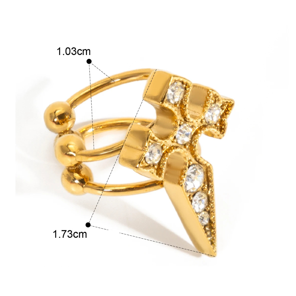 Bague Croix Pointue Femme or