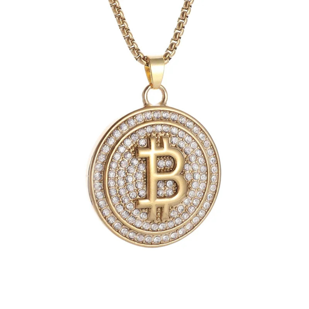 Collier Bitcoin Strass
