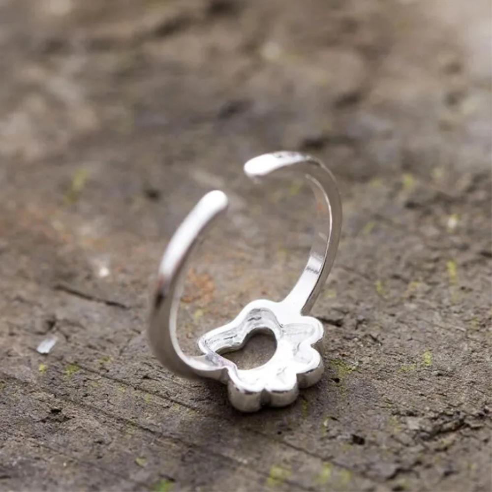 Bague Patte de Chien Rose argent