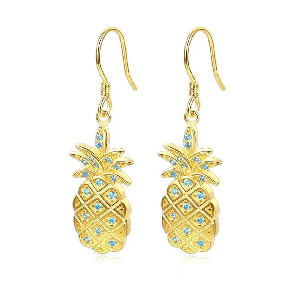 Boucles d'Oreilles Ananas Strass