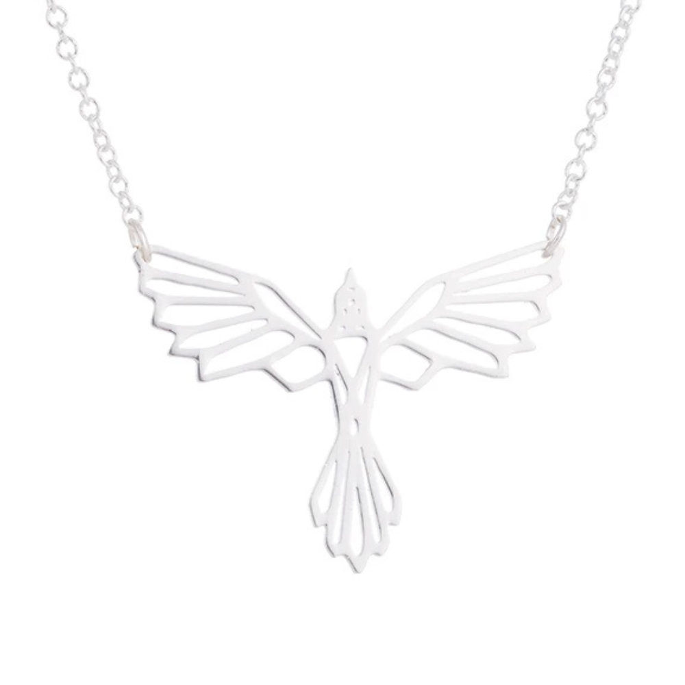 Collier Phœnix Origami argent