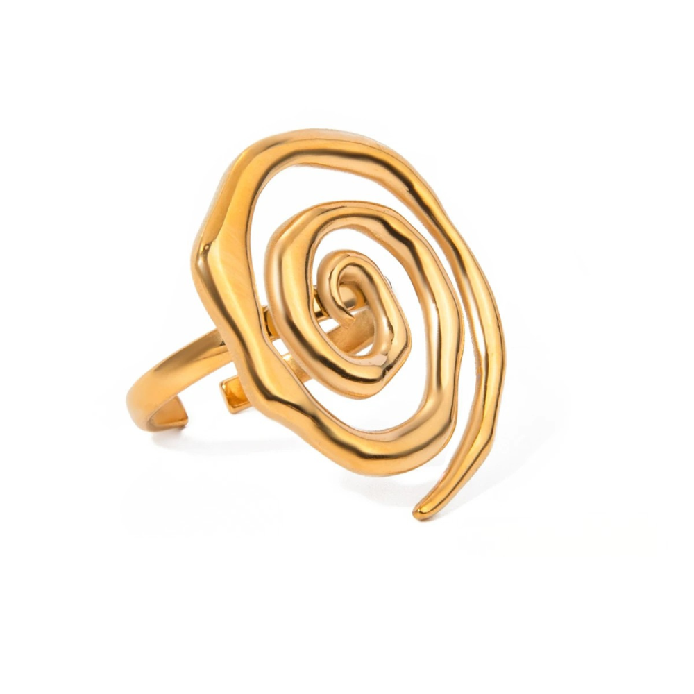 Bague Spirale Dorée