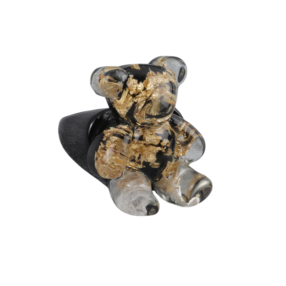 Bague Ourson Paillettes noir