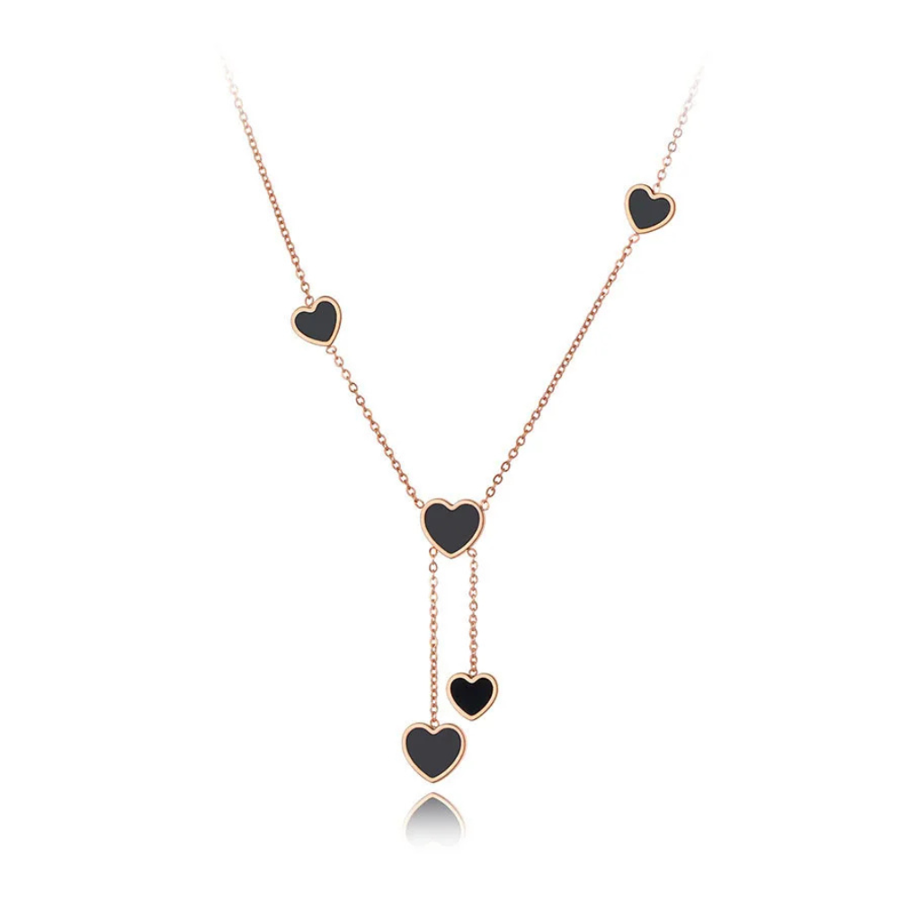 Collier Cœurs Double Pendant