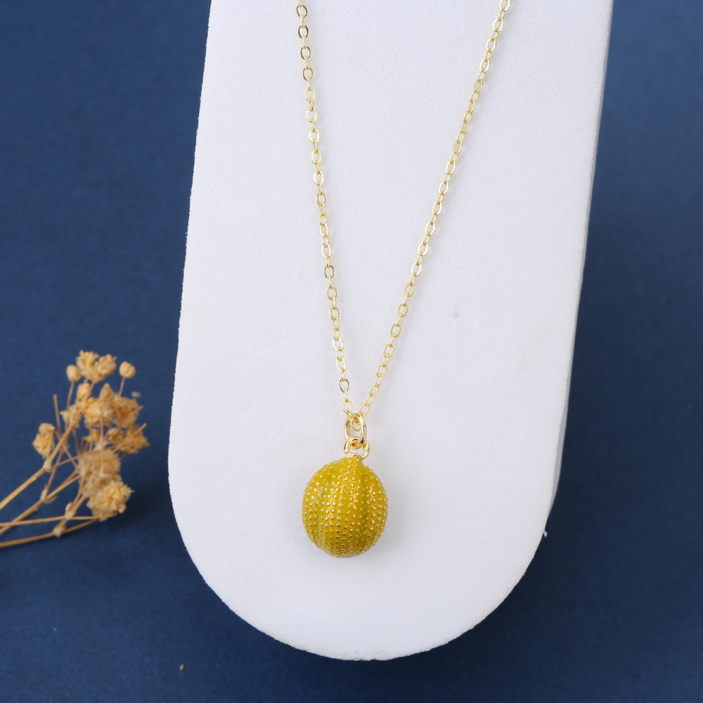 Collier Melon Jaune pendentif