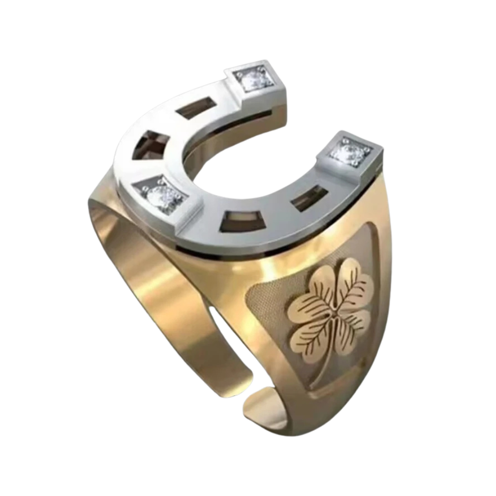 Bague Fer à Cheval Trèfle