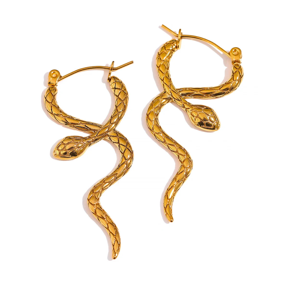 Boucles d'Oreilles Serpent Pendant