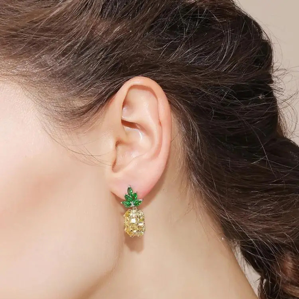 Boucles d'Oreilles Ananas Couleurs