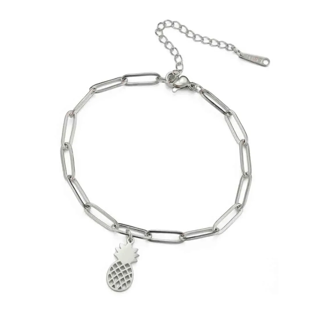 Bracelet Ananas Chaîne argent