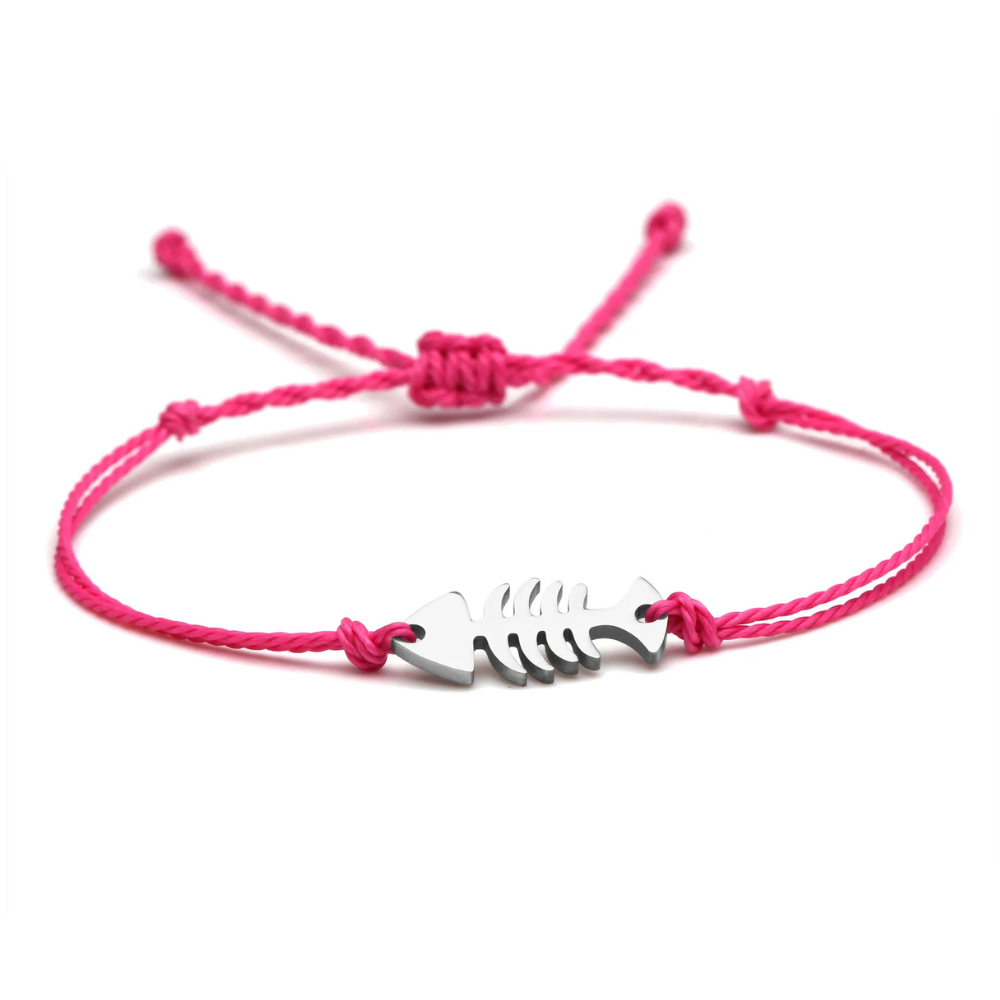Bracelet Arrête Poisson Tissu