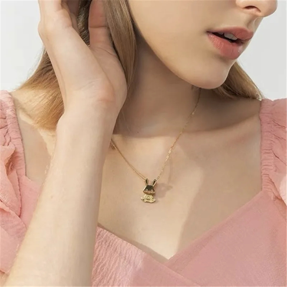 Collier Lapin Or femme