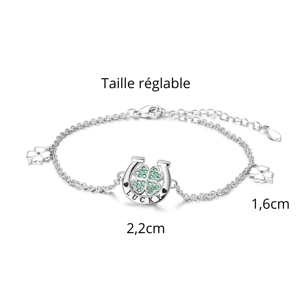 Bracelet Fer à Cheval et Fleur