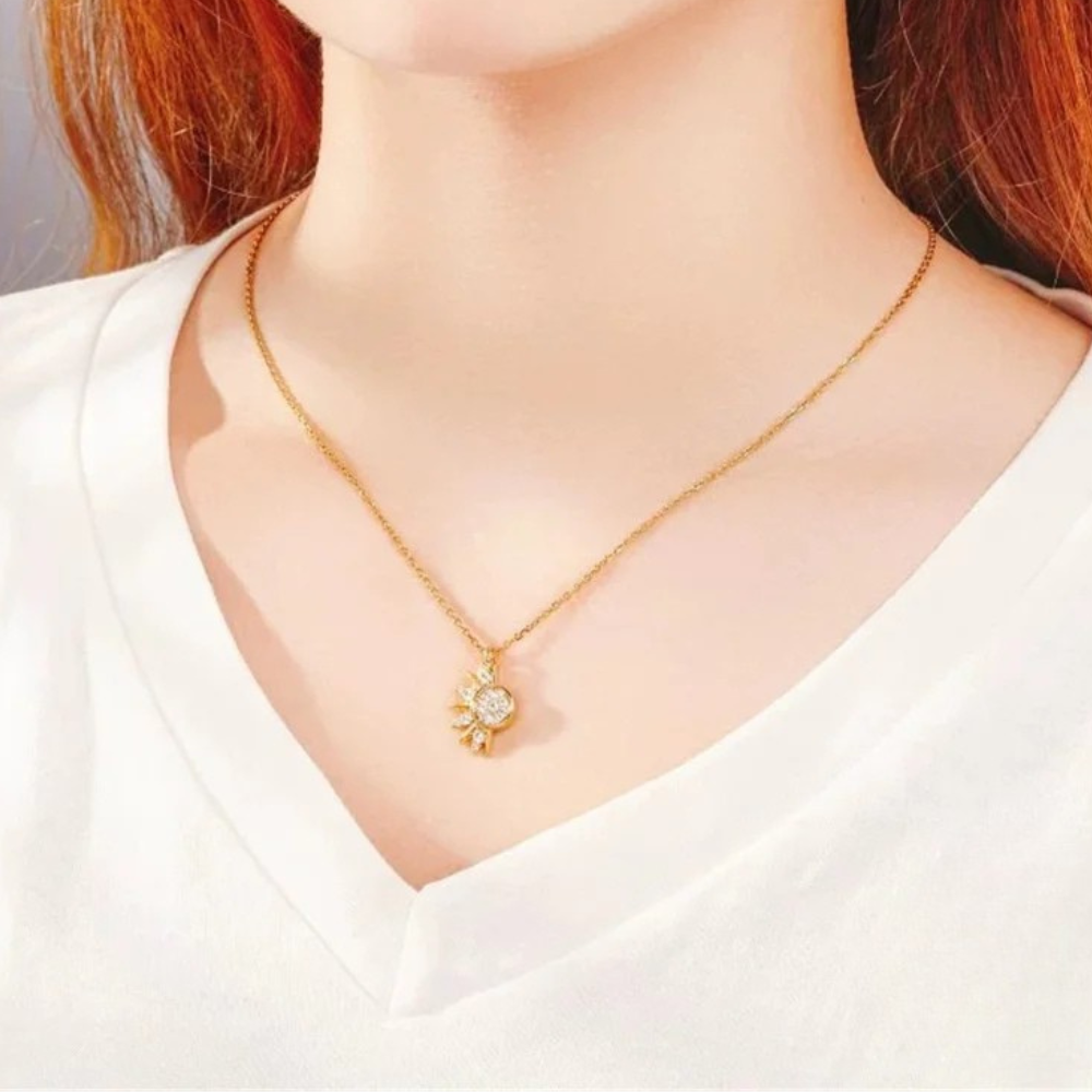 Collier Céleste Soleil et Lune femme