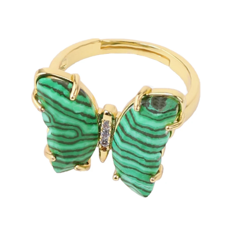 Bague Papillon Pierre Émeraude