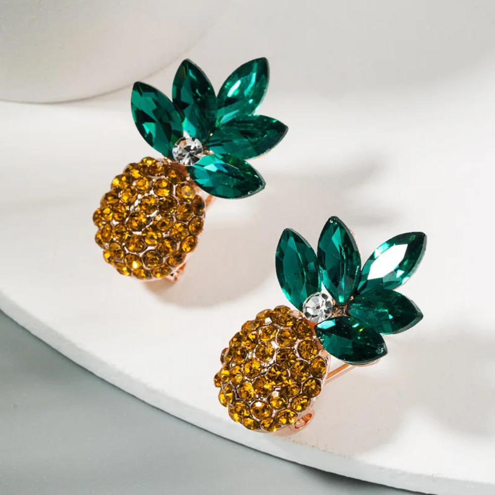 Boucles d'Oreilles forme Ananas