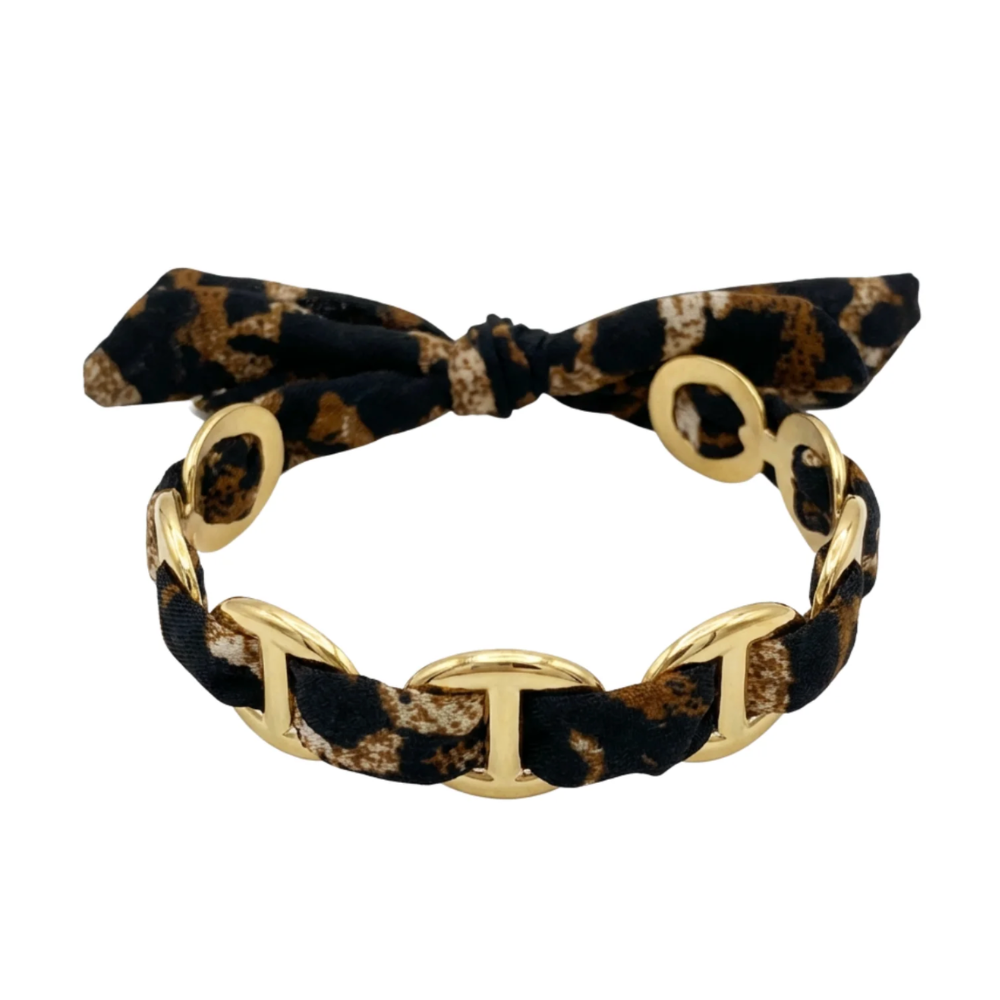 Jonc Maille Marine Léopard