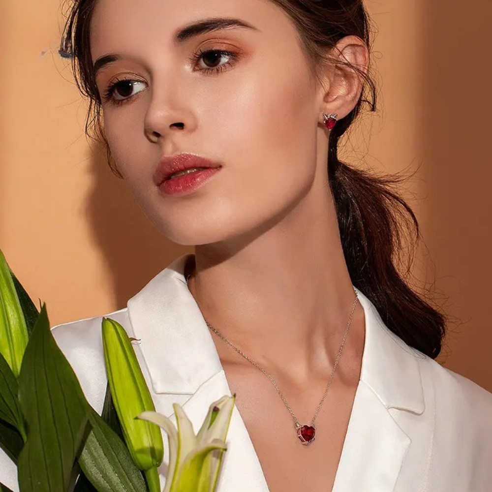 Collier Cœur rouge Diable