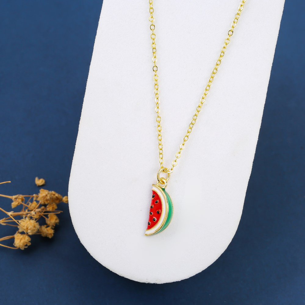 Collier Pastèque or