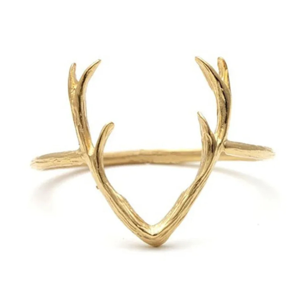 Bague Bois de Cerf Acier