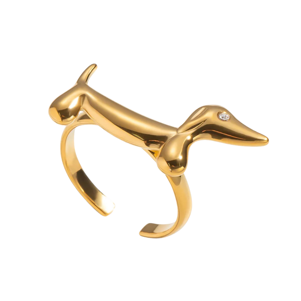Bague Chien Minimaliste