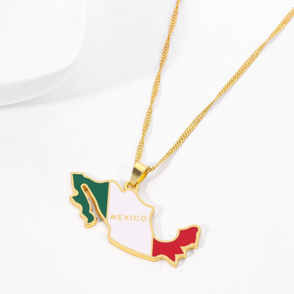 Collier Mexico drapeau