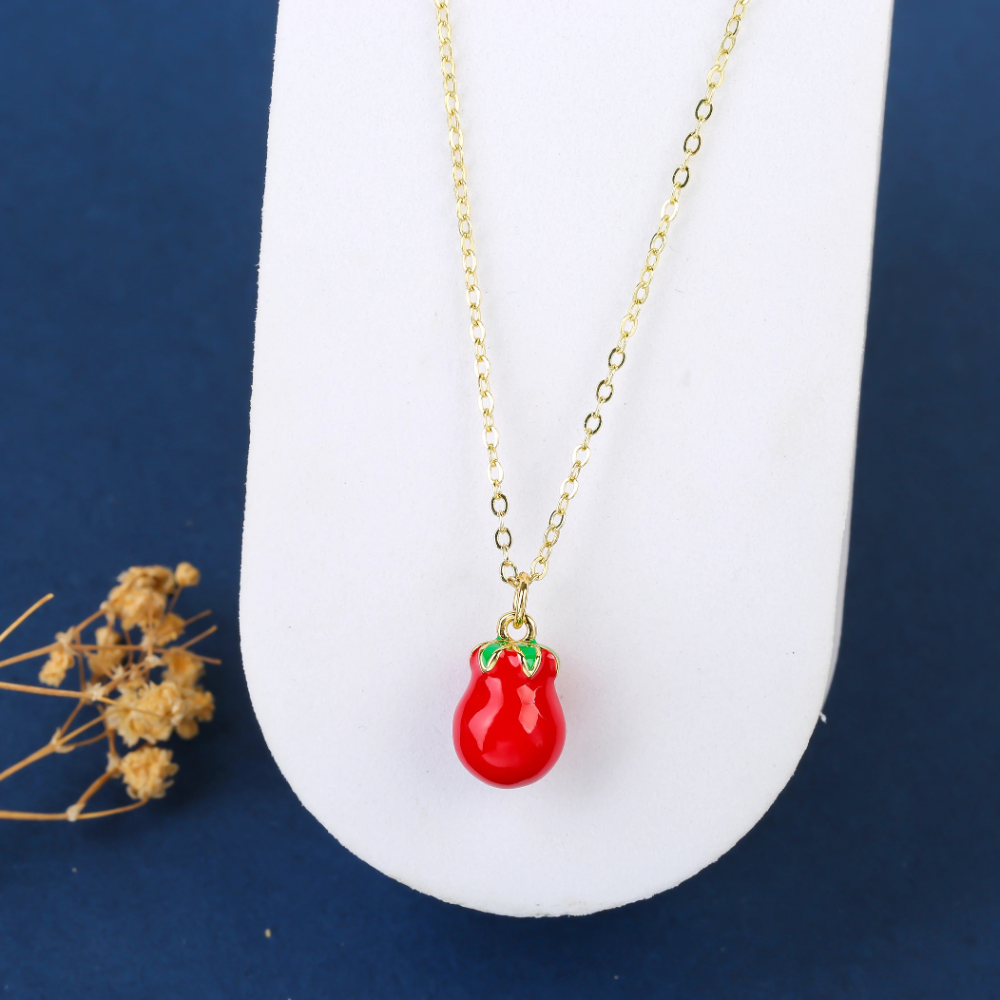 Collier Tomate rouge
