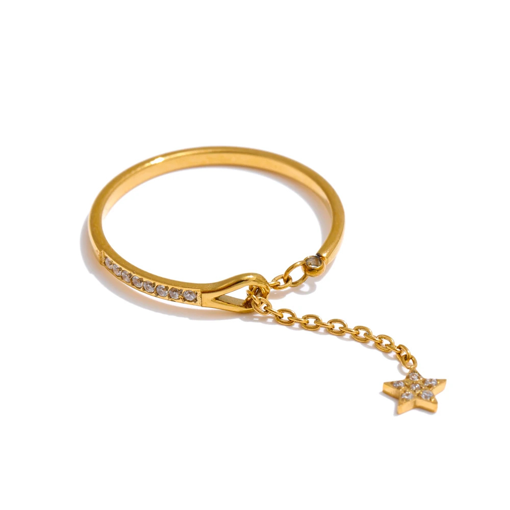 Bague Étoile Pendante