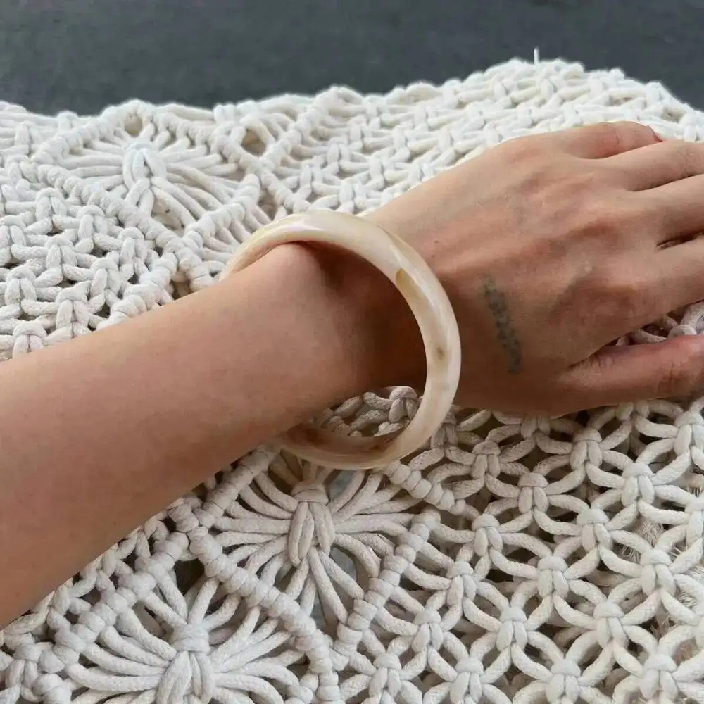 Bracelet Résine Blanc Cassé