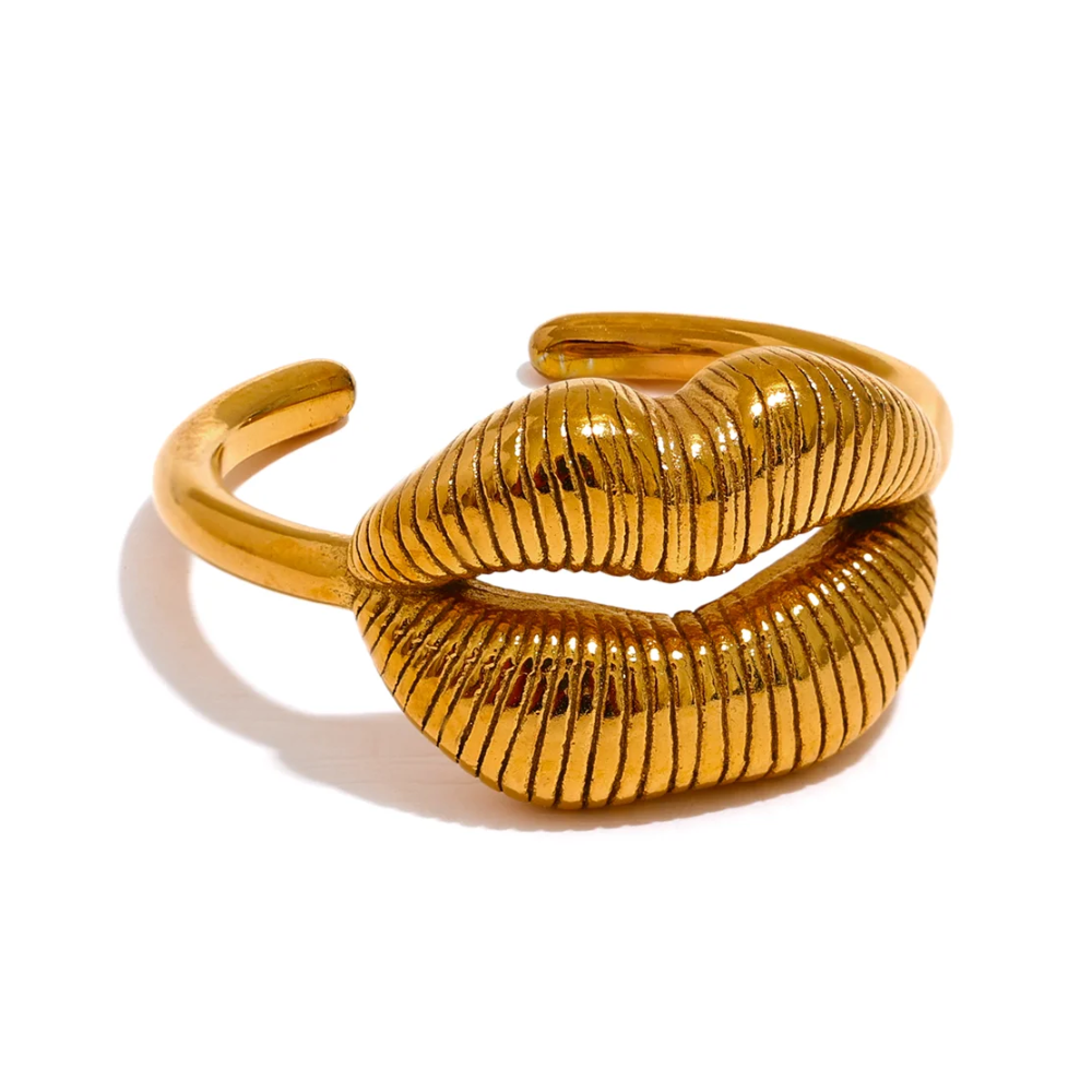 Bague Grosse Bouche or