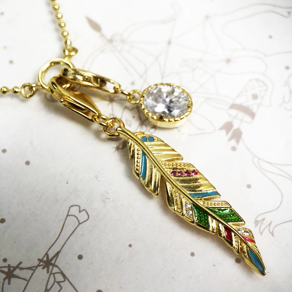 Collier Plume et Diamant