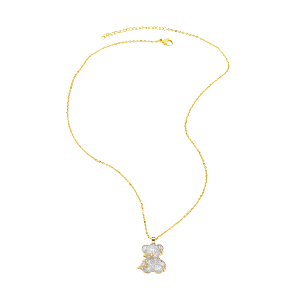 Collier avec Ours blanc