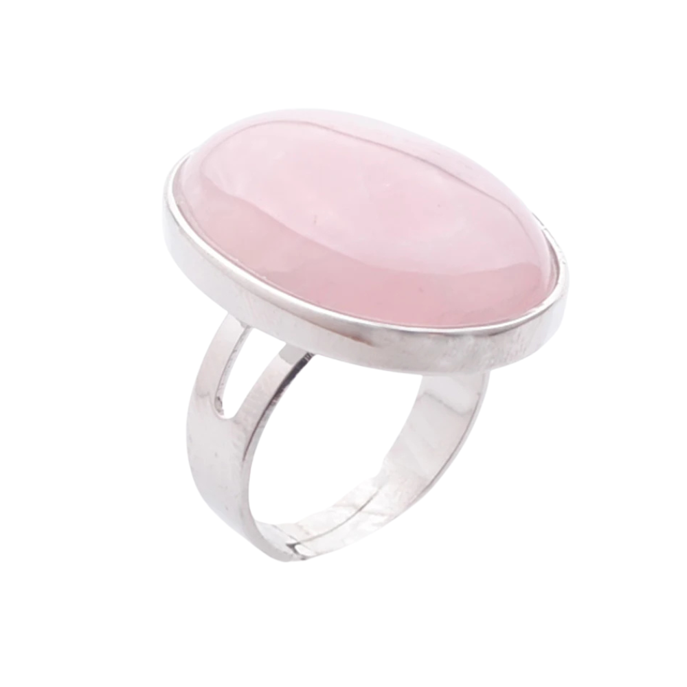Bague Pierre Rose Ovale