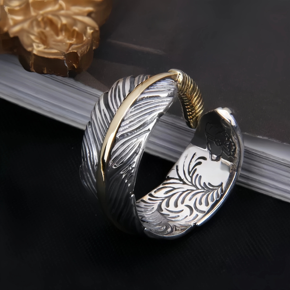 Bague Plume Amérindienne homme