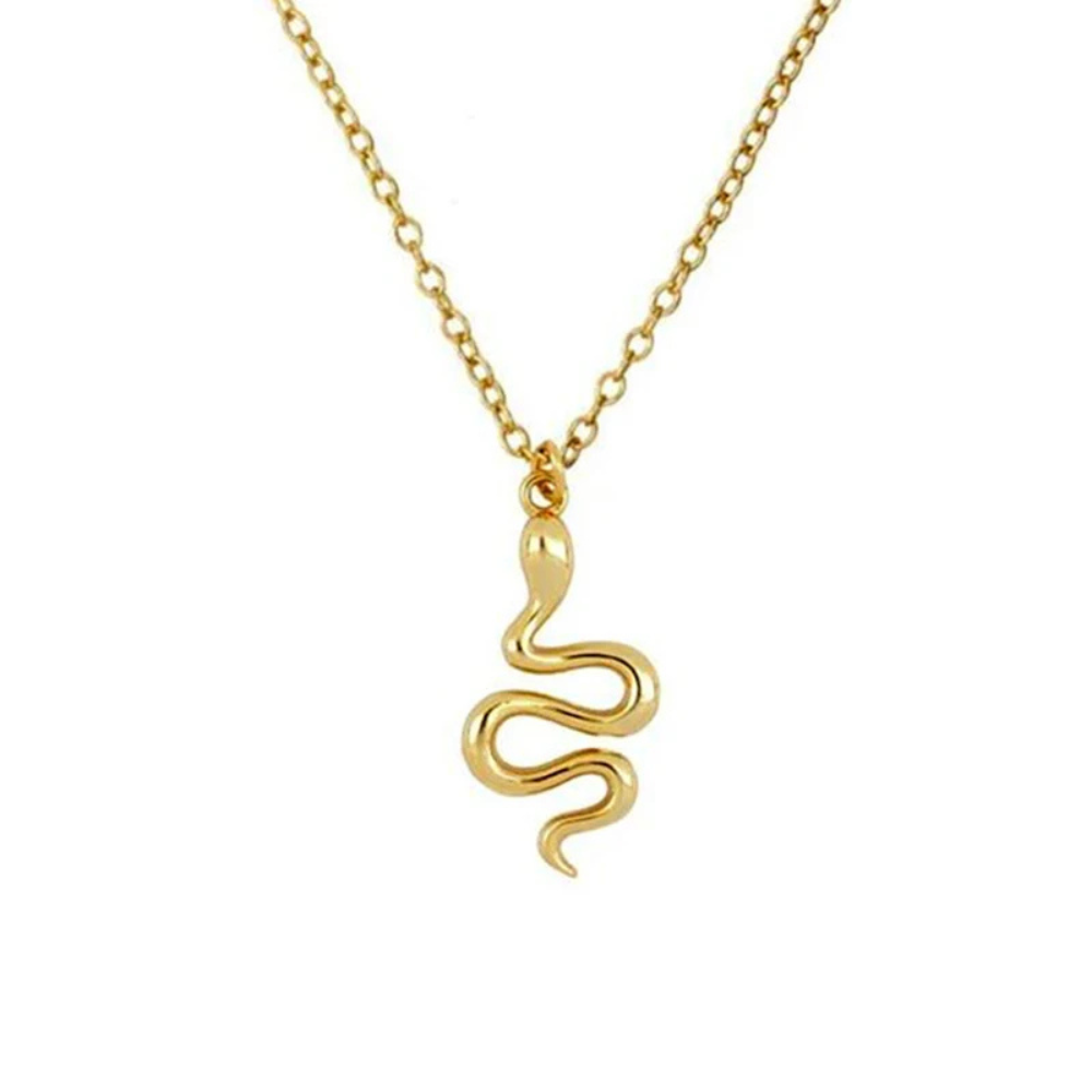 Collier Pendentif Serpent or