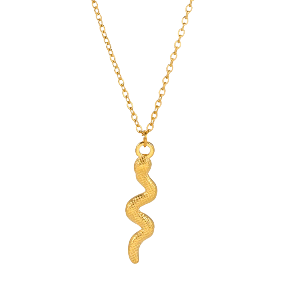 Collier Pendentif Petit Serpent or