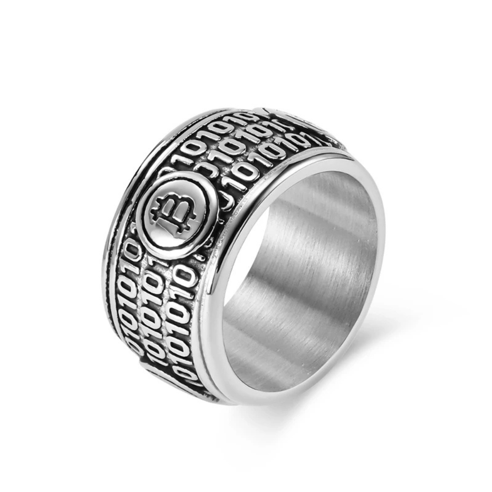 Bague Bitcoin argent